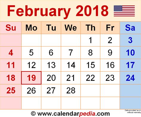feb 23 2018|february 2018 calendar with holidays.